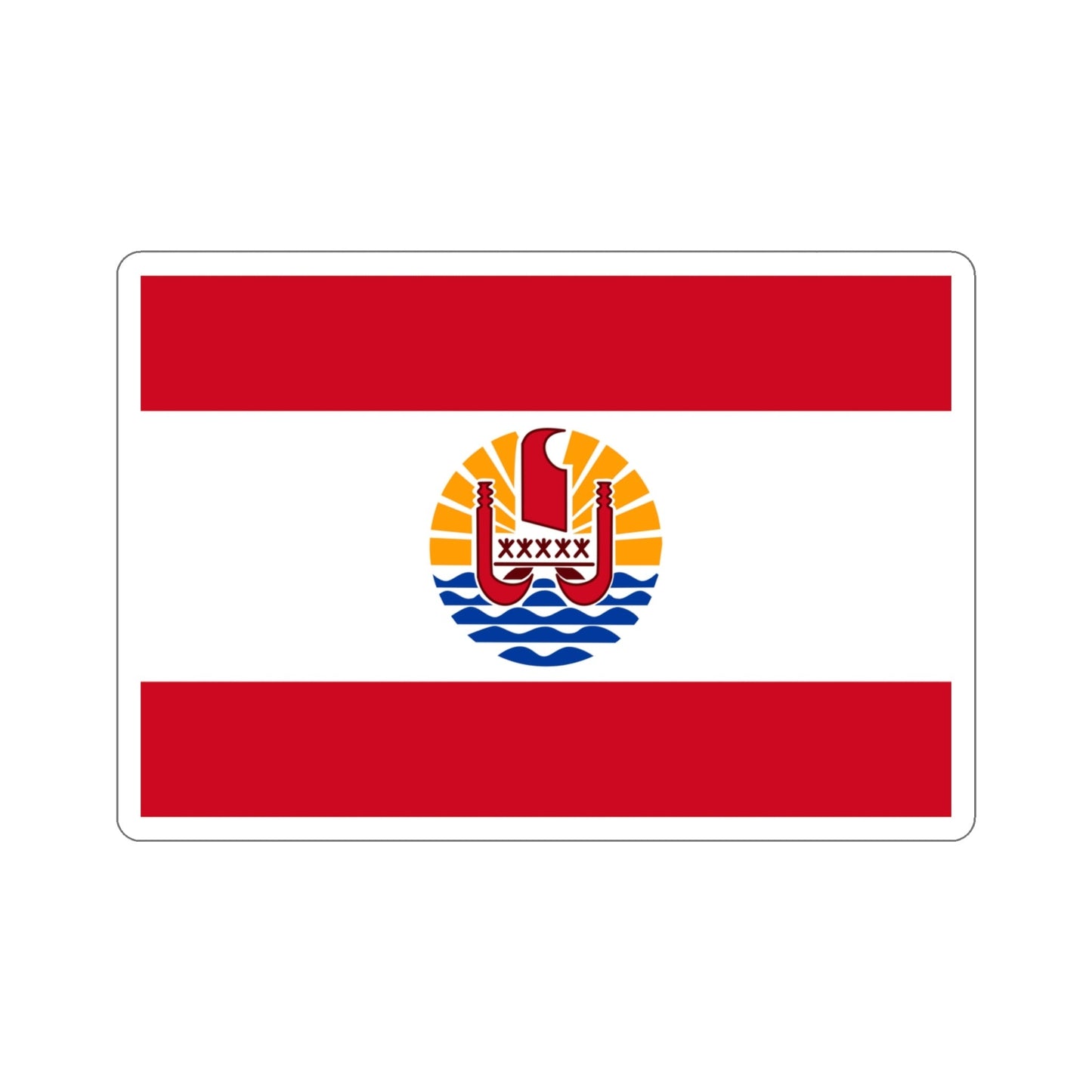 Flag of French Polynesia STICKER Vinyl Die-Cut Decal-4 Inch-The Sticker Space