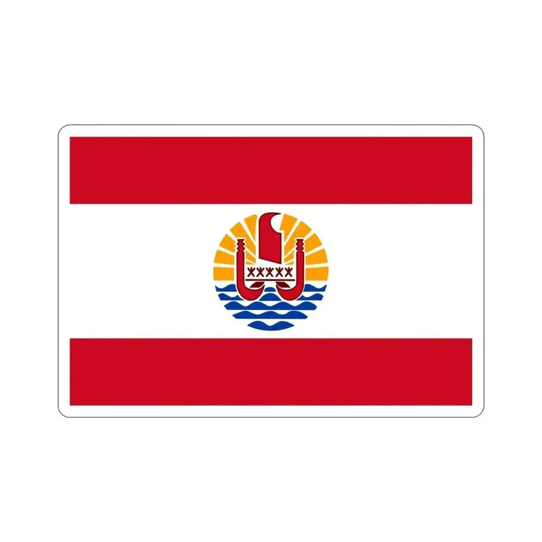 Flag of French Polynesia STICKER Vinyl Die-Cut Decal 4 Inch - The Sticker Space