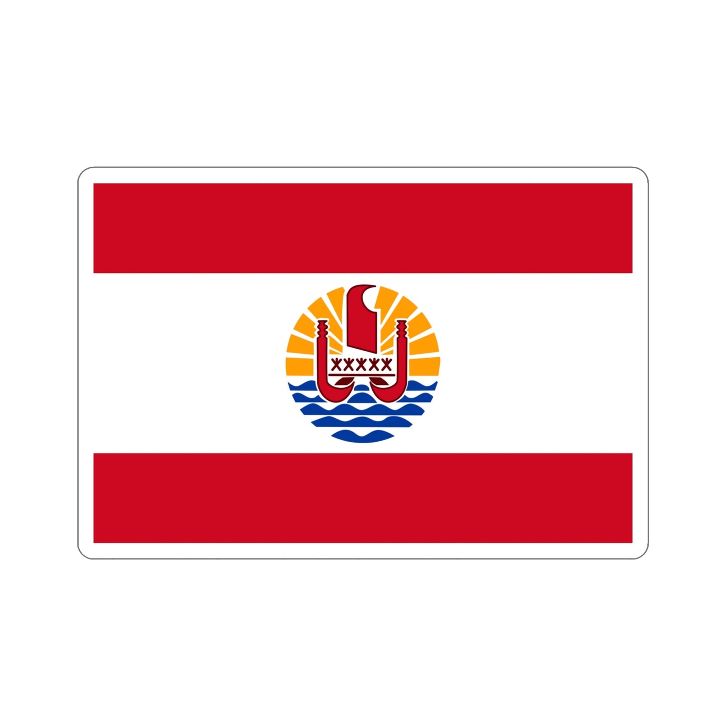 Flag of French Polynesia STICKER Vinyl Die-Cut Decal-5 Inch-The Sticker Space