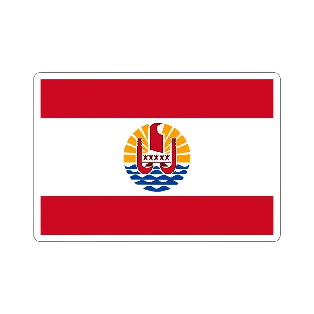 Flag of French Polynesia STICKER Vinyl Die-Cut Decal 5 Inch - The Sticker Space