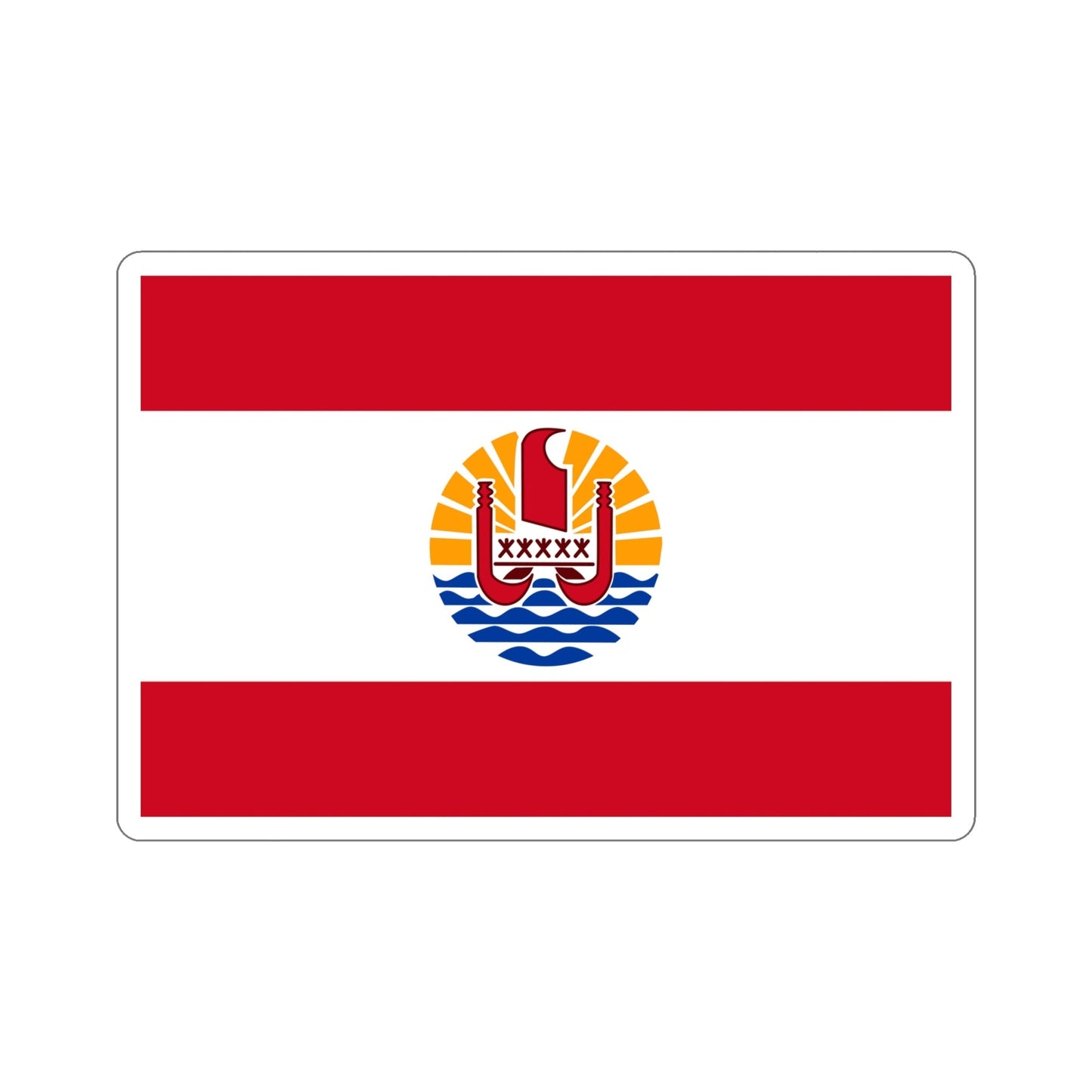 Flag of French Polynesia STICKER Vinyl Die-Cut Decal-6 Inch-The Sticker Space