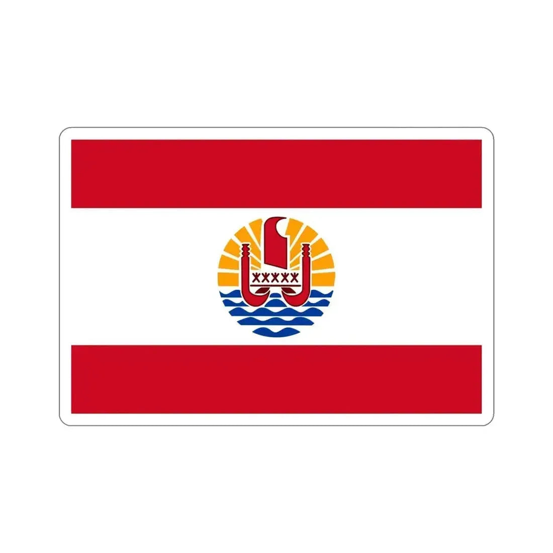 Flag of French Polynesia STICKER Vinyl Die-Cut Decal 6 Inch - The Sticker Space