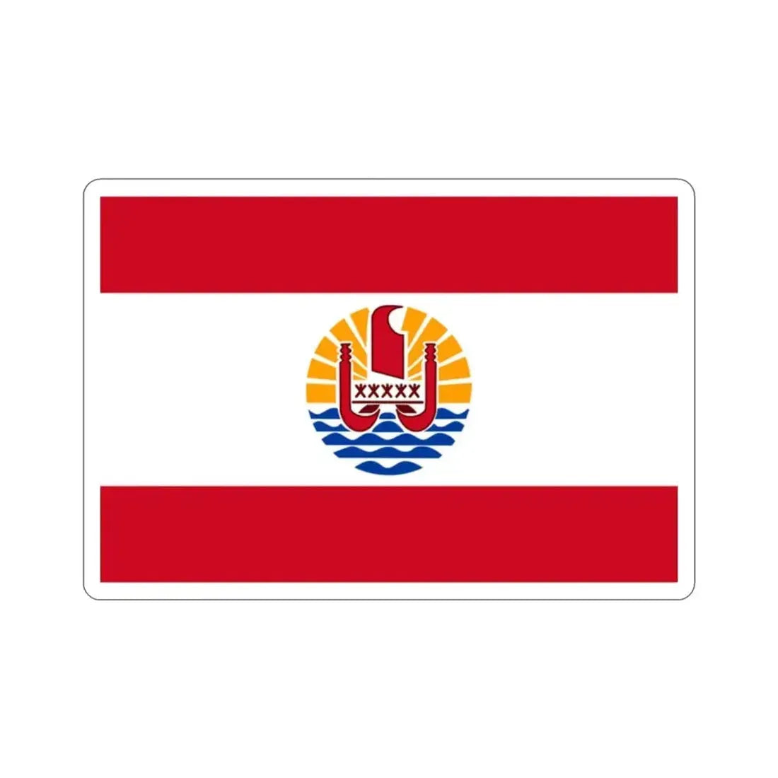 Flag of French Polynesia STICKER Vinyl Die-Cut Decal - The Sticker Space