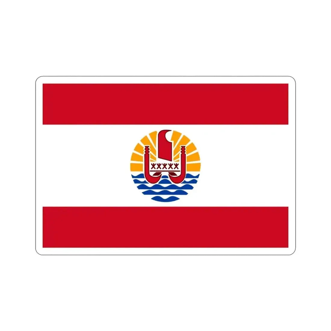 Flag of French Polynesia STICKER Vinyl Die-Cut Decal - The Sticker Space