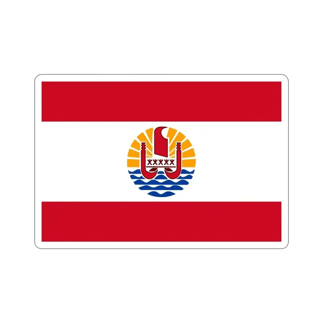 Flag of French Polynesia STICKER Vinyl Die-Cut Decal - The Sticker Space