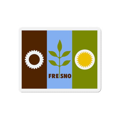 Flag of Fresno California - Die-Cut Magnet-5" x 5"-The Sticker Space