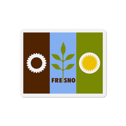 Flag of Fresno California - Die-Cut Magnet-6 × 6"-The Sticker Space