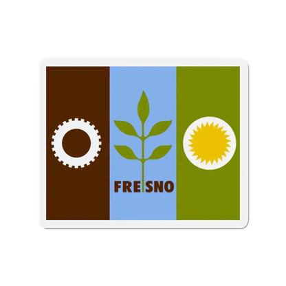 Flag of Fresno California - Refrigerator Magnet 2 Inch - The Sticker Space