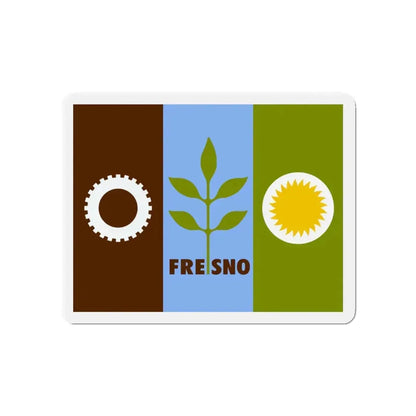 Flag of Fresno California - Refrigerator Magnet 4 Inch - The Sticker Space