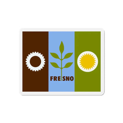 Flag of Fresno California - Refrigerator Magnet 5 Inch - The Sticker Space