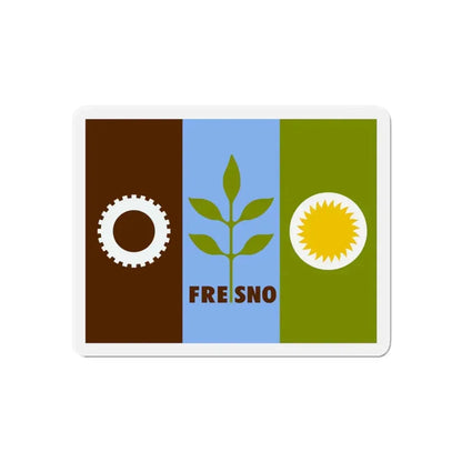 Flag of Fresno California - Refrigerator Magnet 6 Inch - The Sticker Space