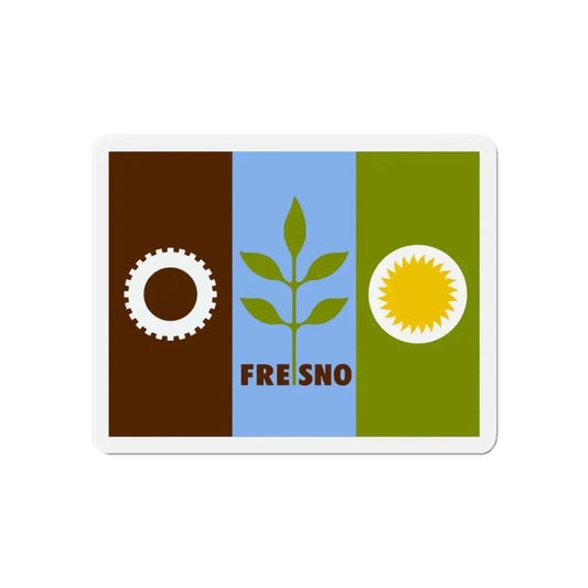 Flag of Fresno California - Refrigerator Magnet 6 Inch - The Sticker Space