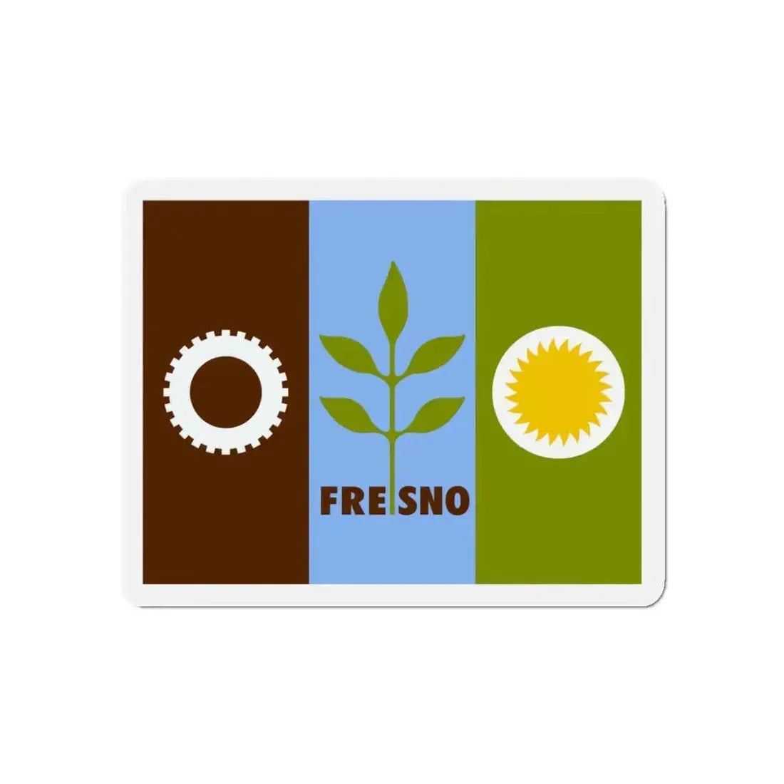 Flag of Fresno California - Refrigerator Magnet - The Sticker Space