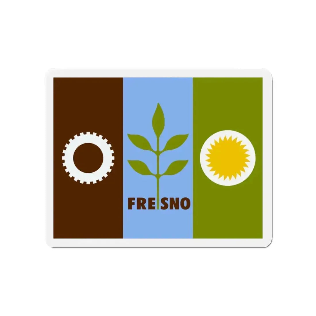 Flag of Fresno California - Refrigerator Magnet - The Sticker Space