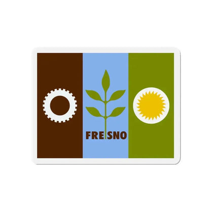 Flag of Fresno California - Refrigerator Magnet - The Sticker Space