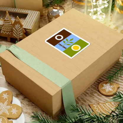 Flag of Fresno California (United States) STICKER Vinyl Kiss-Cut Decal - The Sticker Space