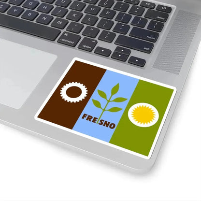 Flag of Fresno California (United States) STICKER Vinyl Kiss-Cut Decal - The Sticker Space