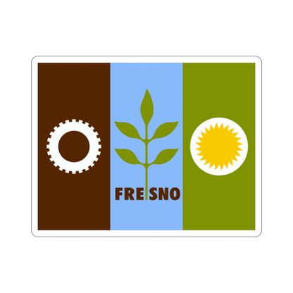 Flag of Fresno California USA STICKER Vinyl Die-Cut Decal-2 Inch-The Sticker Space