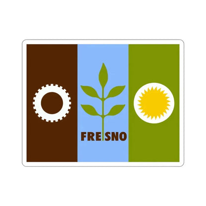 Flag of Fresno California USA STICKER Vinyl Die-Cut Decal 3 Inch - The Sticker Space
