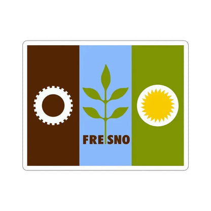 Flag of Fresno California USA STICKER Vinyl Die-Cut Decal 6 Inch - The Sticker Space