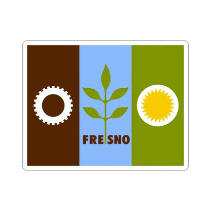 Flag of Fresno California USA STICKER Vinyl Die-Cut Decal - The Sticker Space