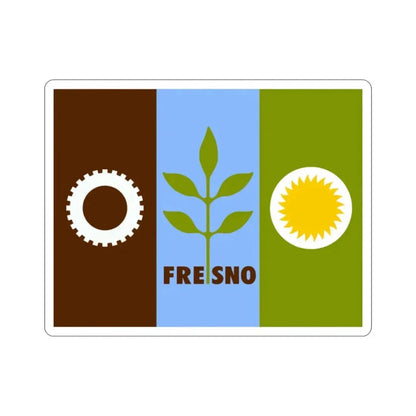 Flag of Fresno California USA STICKER Vinyl Die-Cut Decal - The Sticker Space