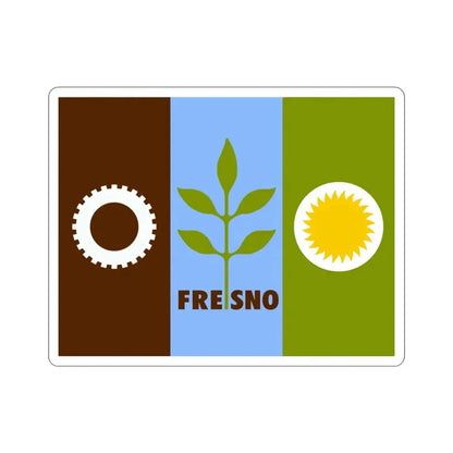 Flag of Fresno California USA STICKER Vinyl Die-Cut Decal - The Sticker Space