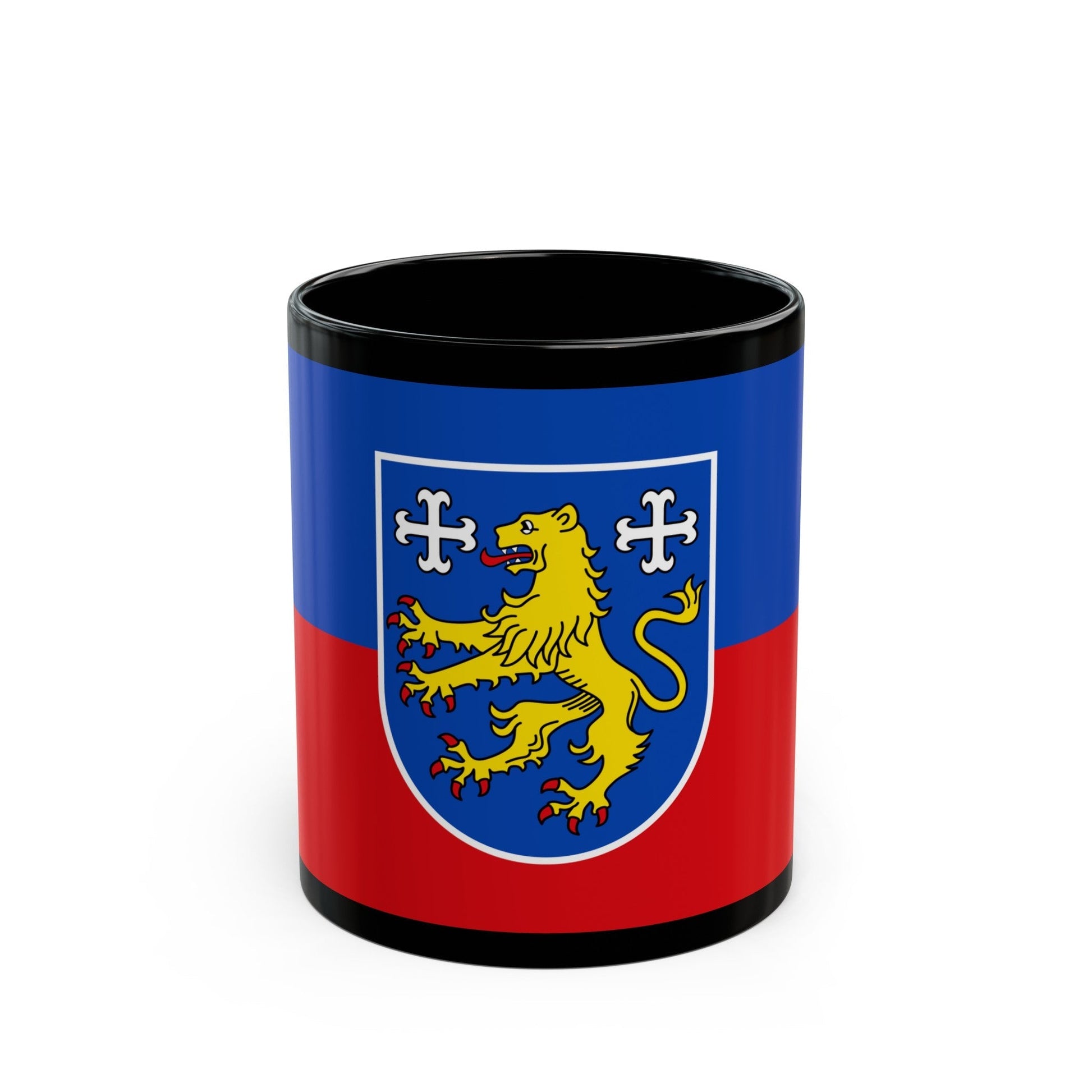 Flag of Friesland Germany - Black Coffee Mug-11oz-The Sticker Space