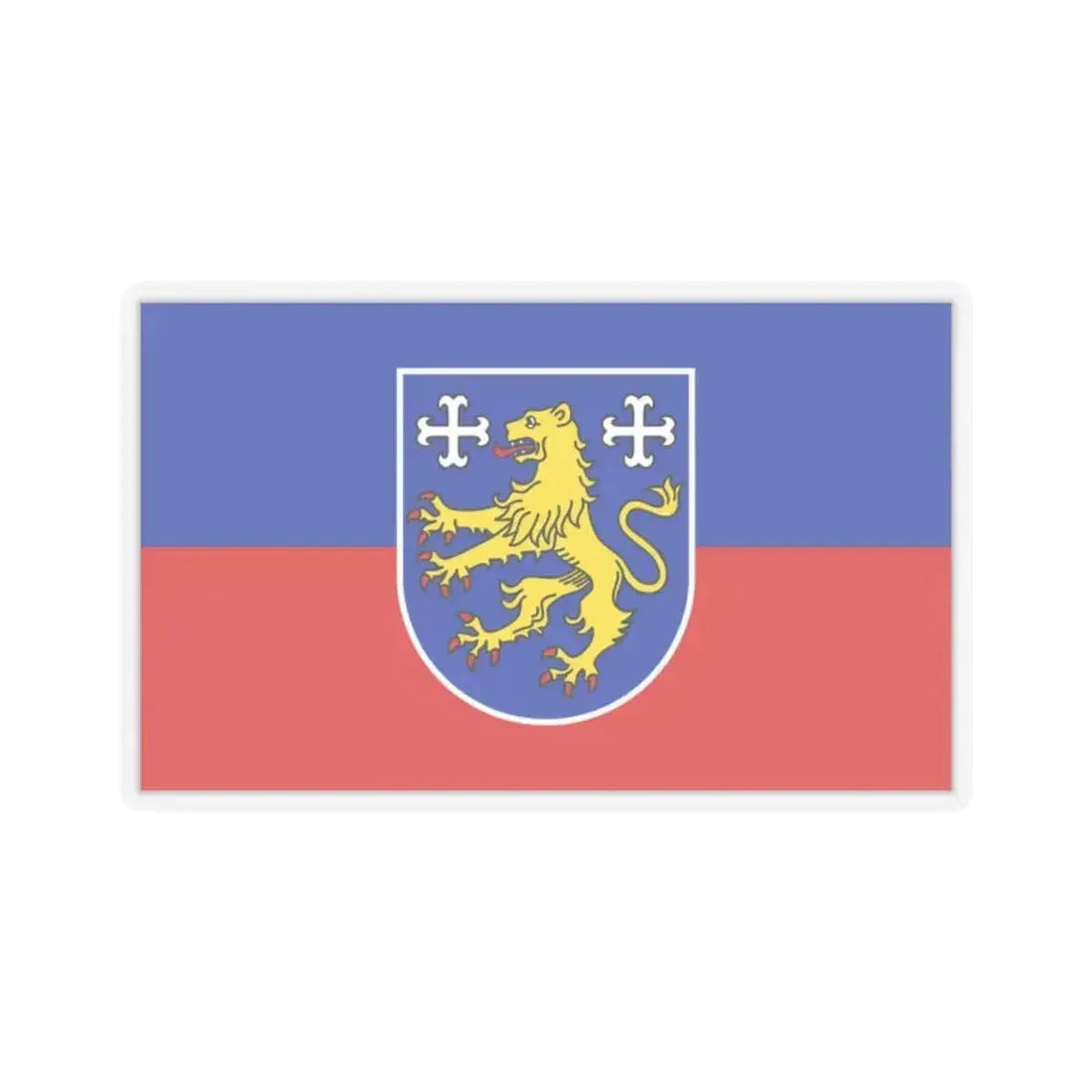 Flag of Friesland Germany - STICKER Vinyl Kiss-Cut Decal 2 Inch Transparent - The Sticker Space