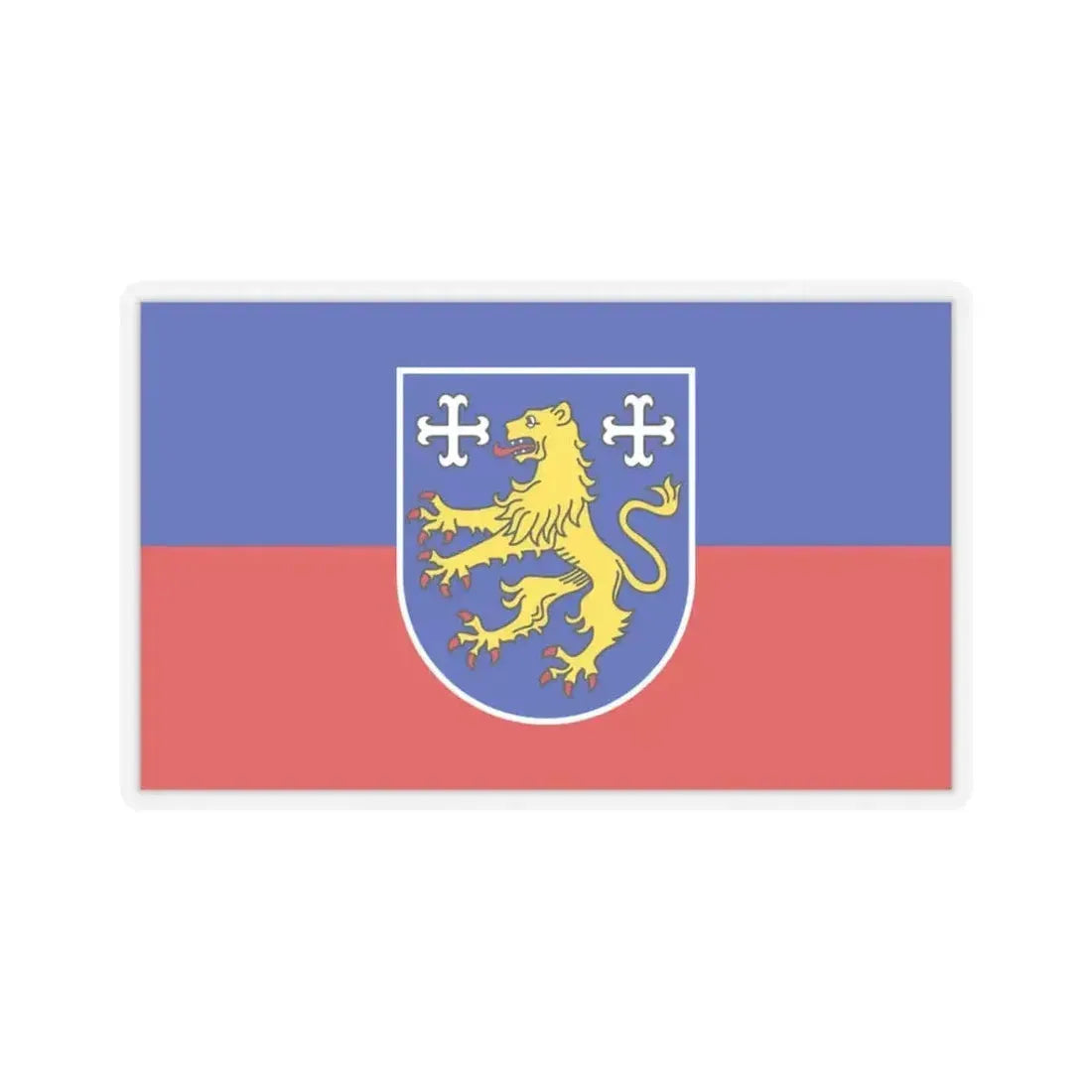 Flag of Friesland Germany - STICKER Vinyl Kiss-Cut Decal 3 Inch Transparent - The Sticker Space