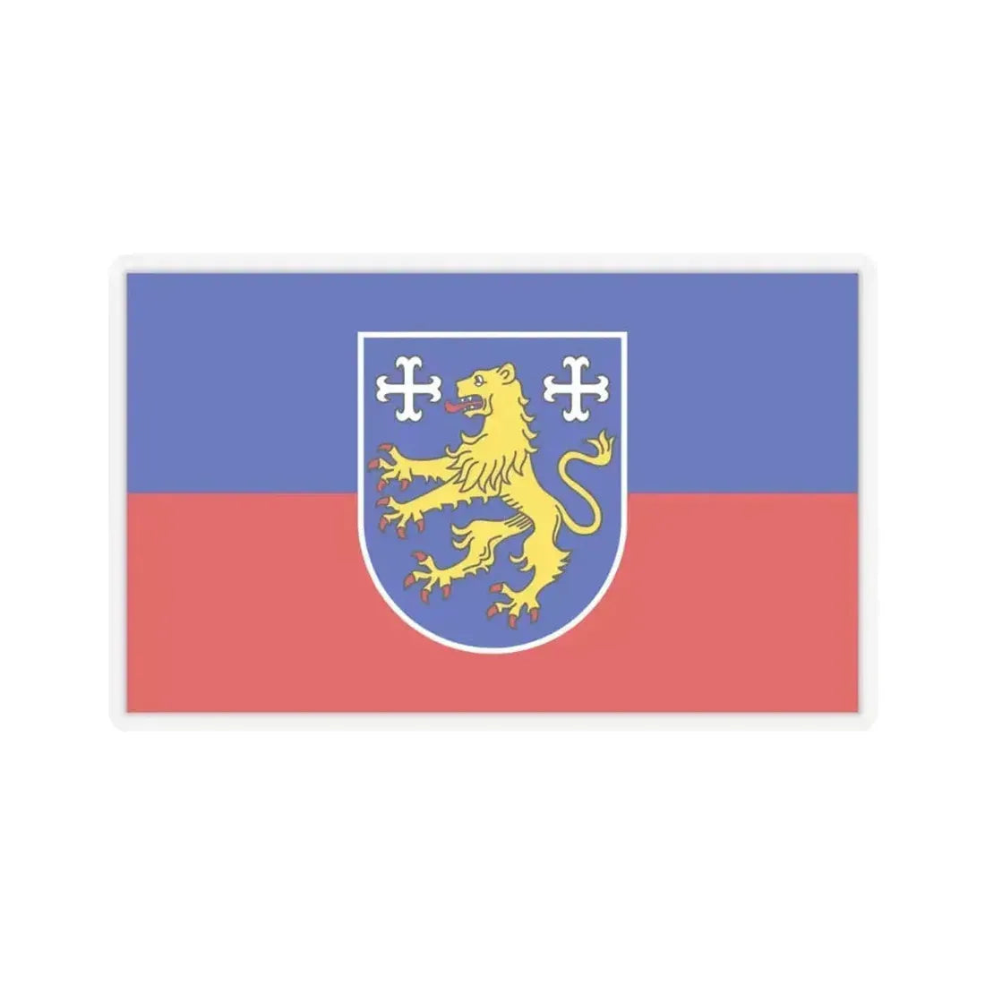 Flag of Friesland Germany - STICKER Vinyl Kiss-Cut Decal 4 Inch Transparent - The Sticker Space