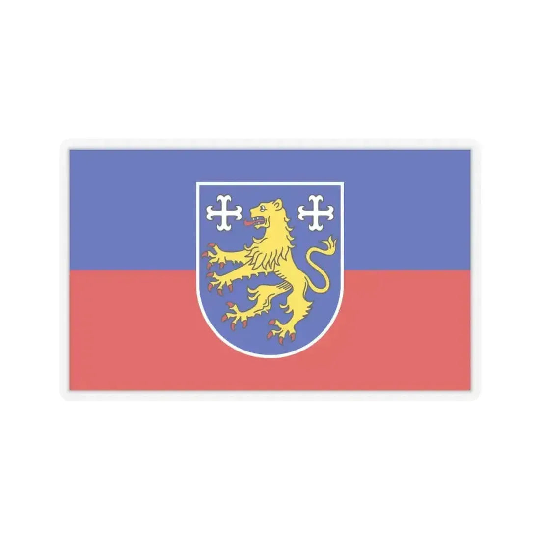 Flag of Friesland Germany - STICKER Vinyl Kiss-Cut Decal 6 Inch Transparent - The Sticker Space