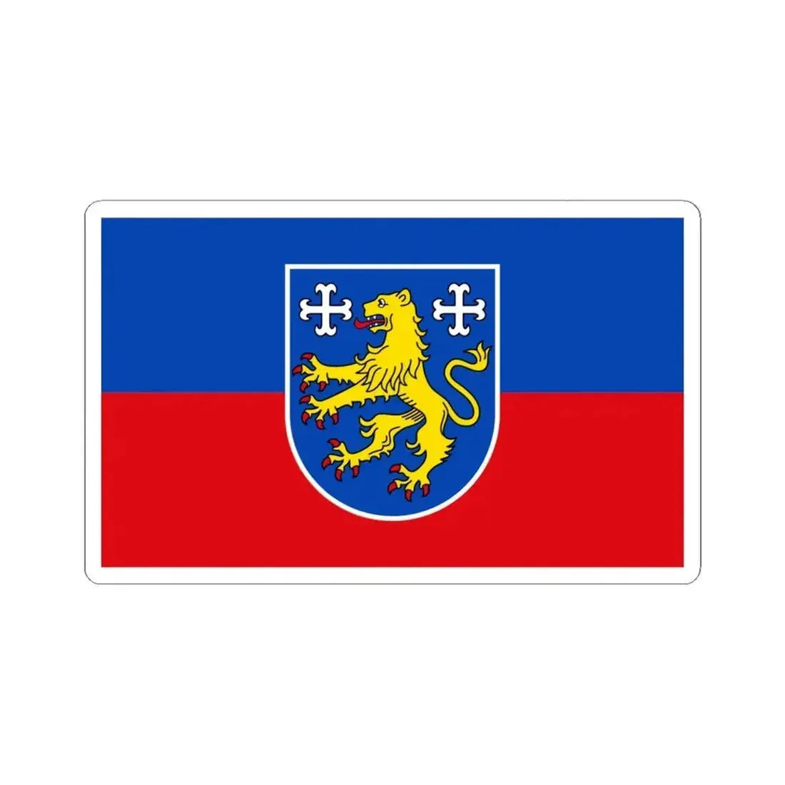 Flag of Friesland Germany - STICKER Vinyl Kiss-Cut Decal 6 Inch White - The Sticker Space