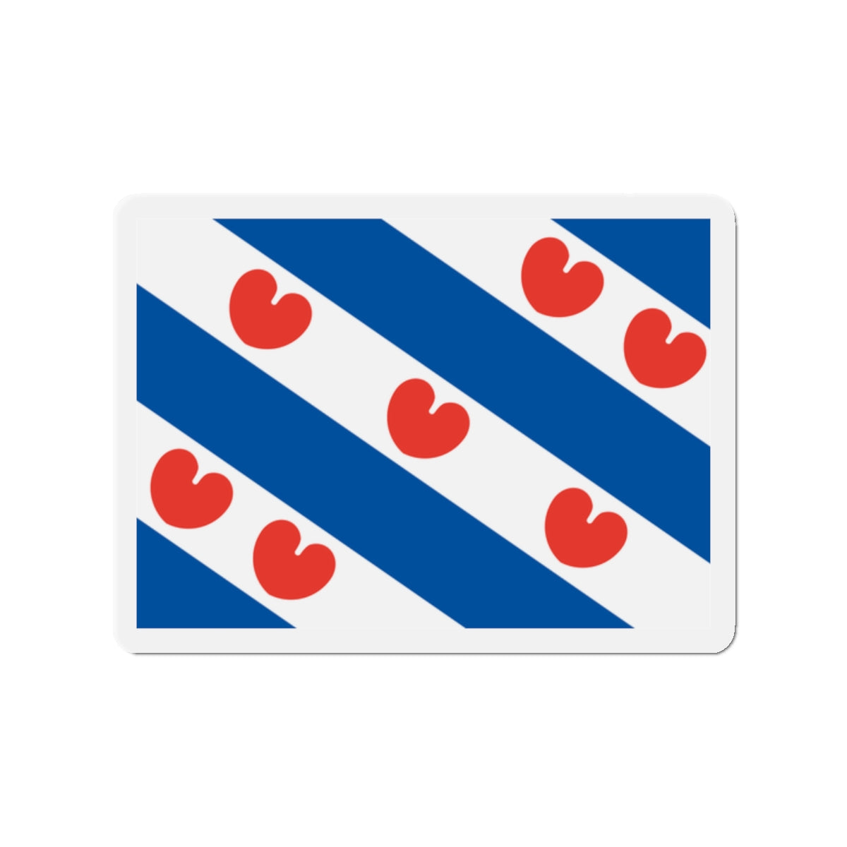 Flag of Friesland Netherlands - Die-Cut Magnet-2" x 2"-The Sticker Space