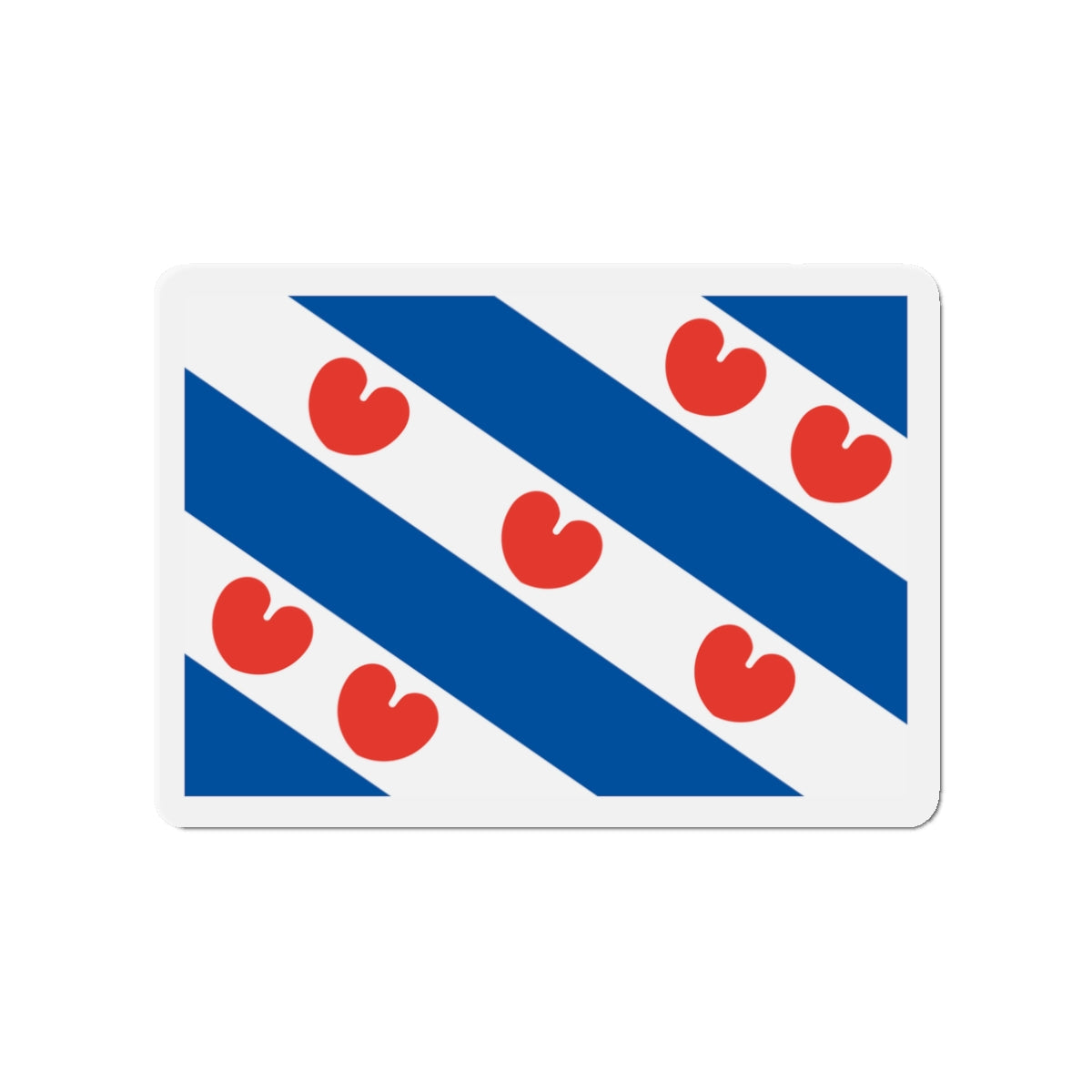 Flag of Friesland Netherlands - Die-Cut Magnet-3" x 3"-The Sticker Space