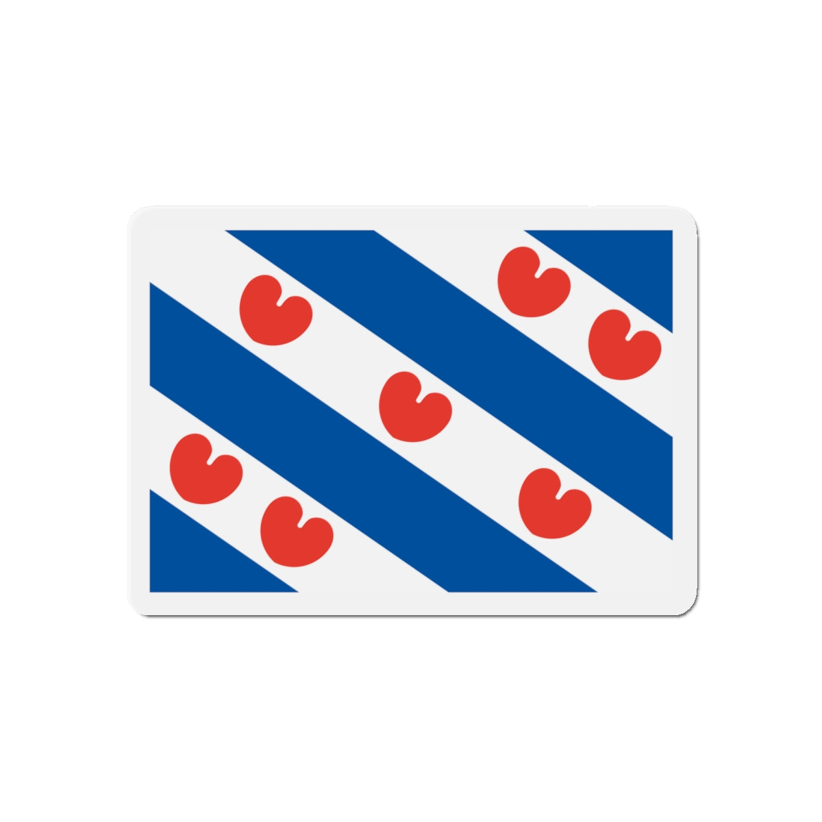 Flag of Friesland Netherlands - Die-Cut Magnet-5" x 5"-The Sticker Space