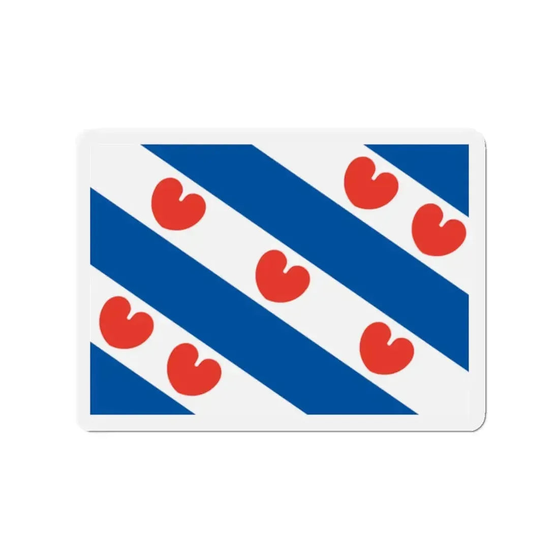 Flag of Friesland Netherlands - Refrigerator Magnet 2 Inch - The Sticker Space
