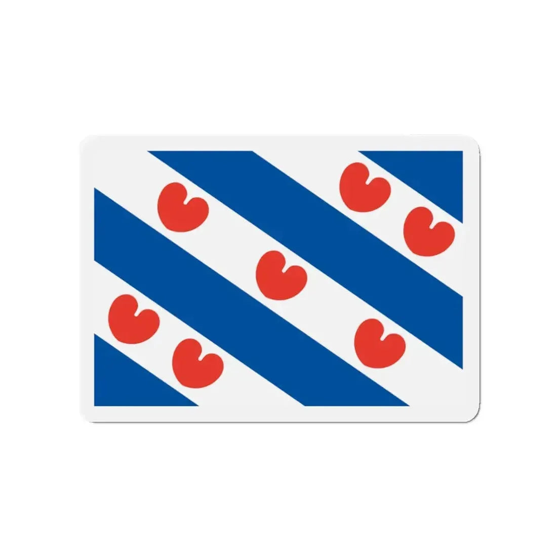Flag of Friesland Netherlands - Refrigerator Magnet 3 Inch - The Sticker Space