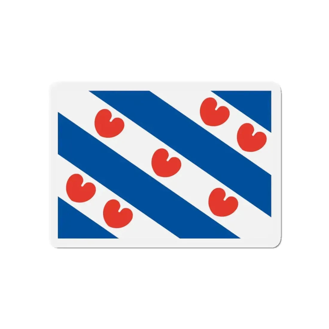 Flag of Friesland Netherlands - Refrigerator Magnet 4 Inch - The Sticker Space