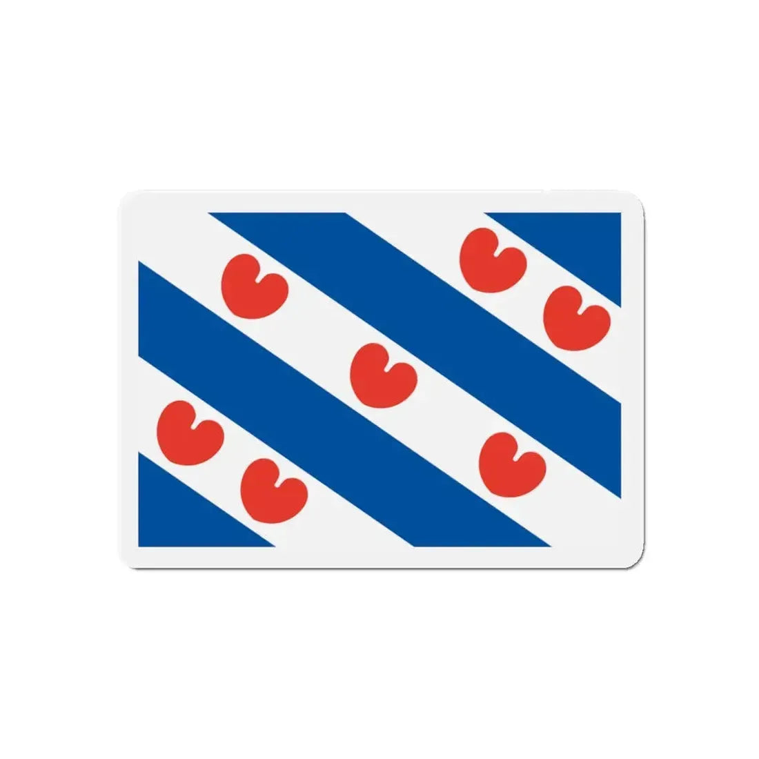 Flag of Friesland Netherlands - Refrigerator Magnet 5 Inch - The Sticker Space