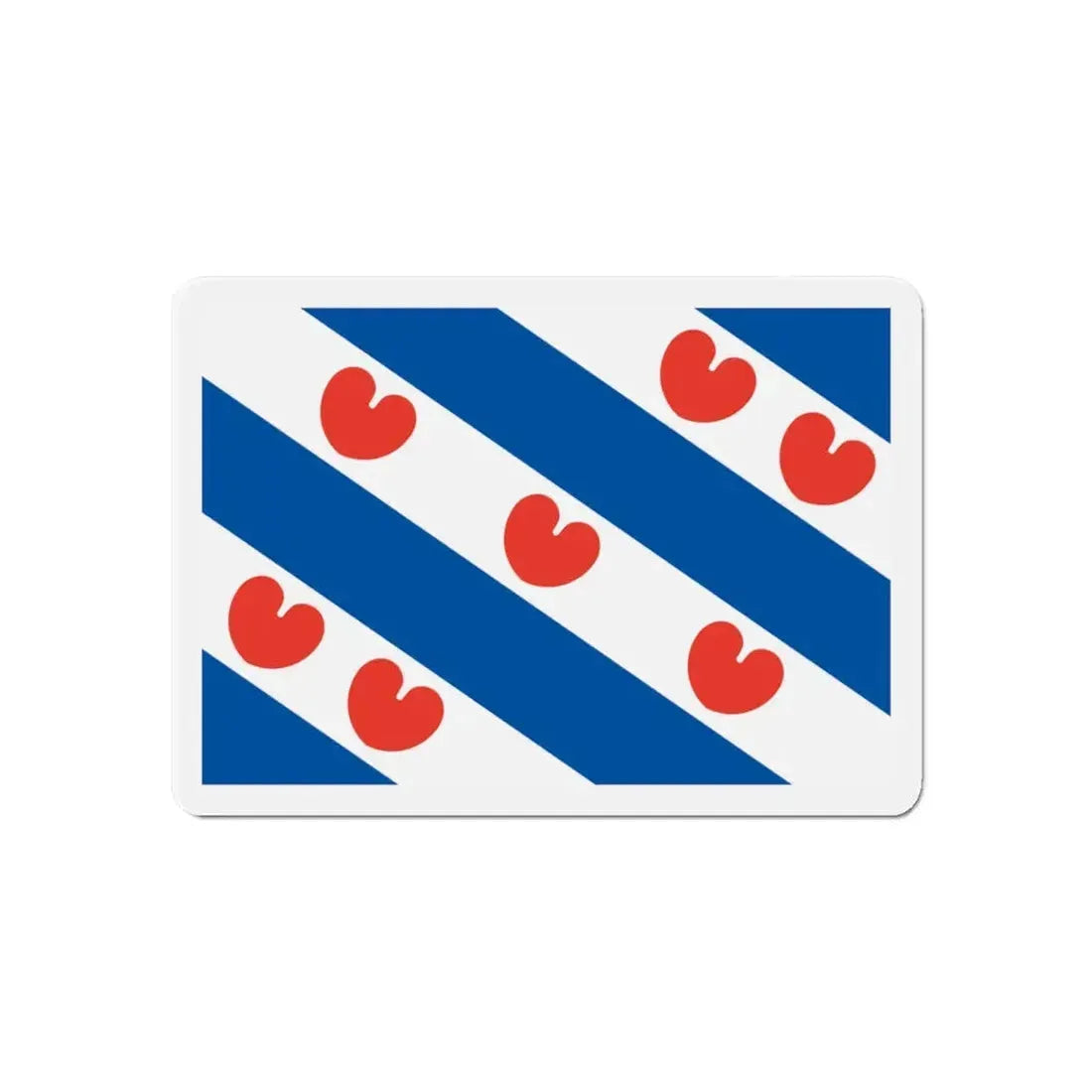 Flag of Friesland Netherlands - Refrigerator Magnet 6 Inch - The Sticker Space
