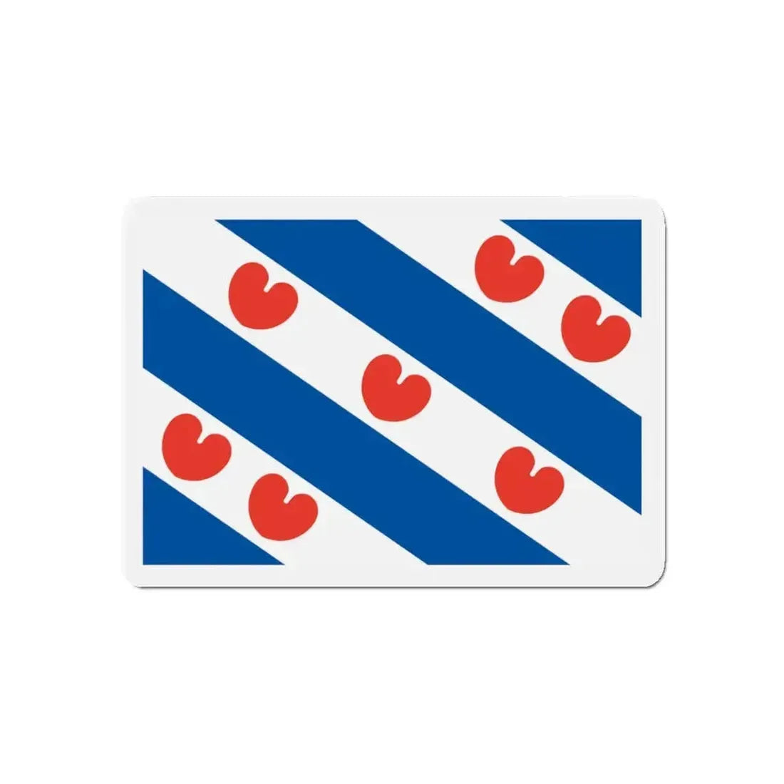 Flag of Friesland Netherlands - Refrigerator Magnet - The Sticker Space