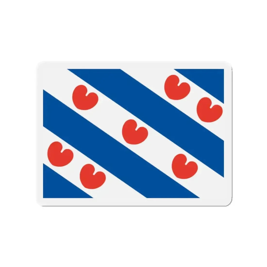 Flag of Friesland Netherlands - Refrigerator Magnet - The Sticker Space