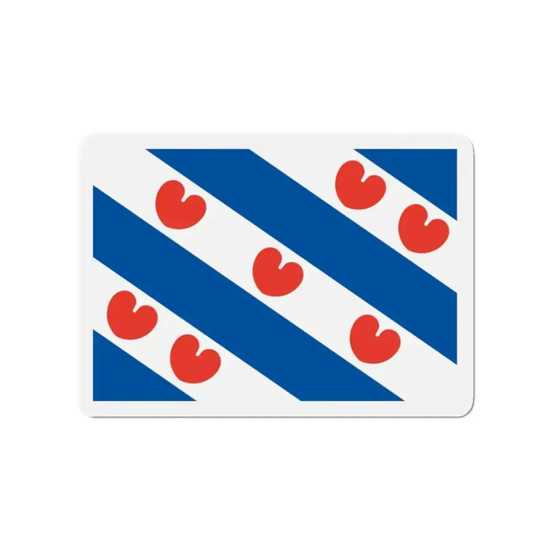 Flag of Friesland Netherlands - Refrigerator Magnet - The Sticker Space
