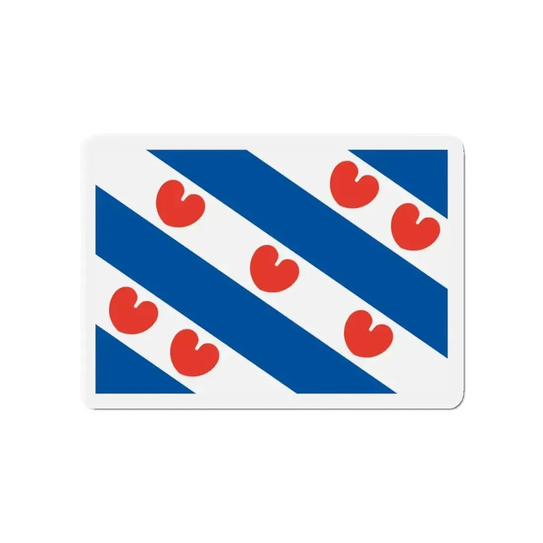 Flag of Friesland Netherlands - Refrigerator Magnet - The Sticker Space