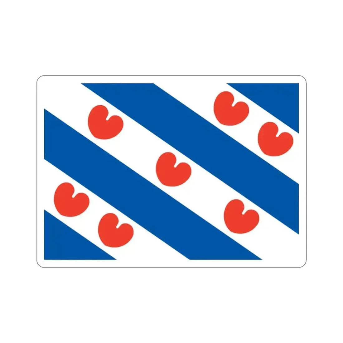 Flag of Friesland Netherlands STICKER Vinyl Die-Cut Decal 2 Inch - The Sticker Space