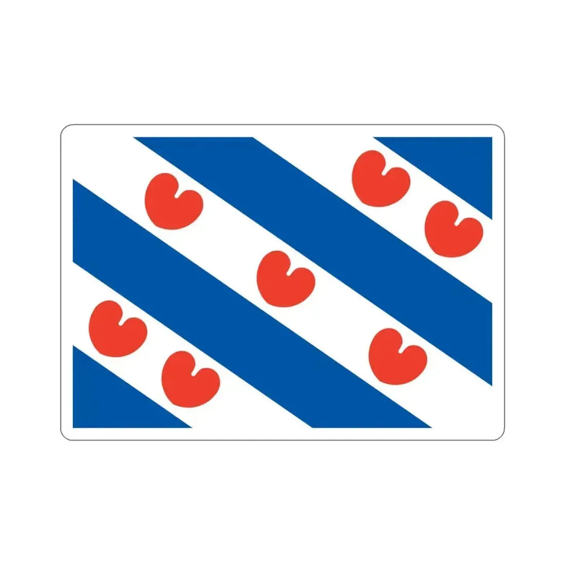 Flag of Friesland Netherlands STICKER Vinyl Die-Cut Decal 3 Inch - The Sticker Space