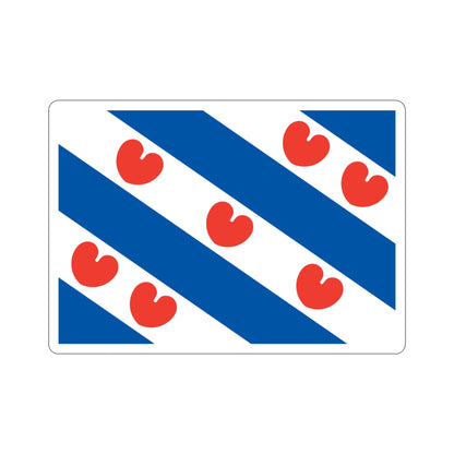 Flag of Friesland Netherlands STICKER Vinyl Die-Cut Decal-4 Inch-The Sticker Space