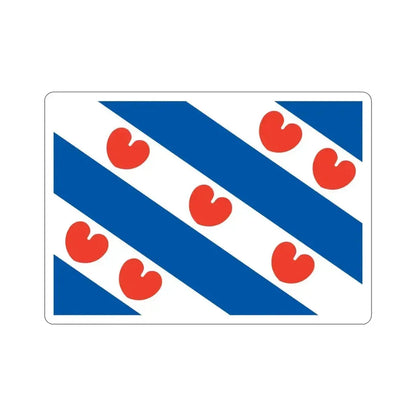 Flag of Friesland Netherlands STICKER Vinyl Die-Cut Decal 4 Inch - The Sticker Space