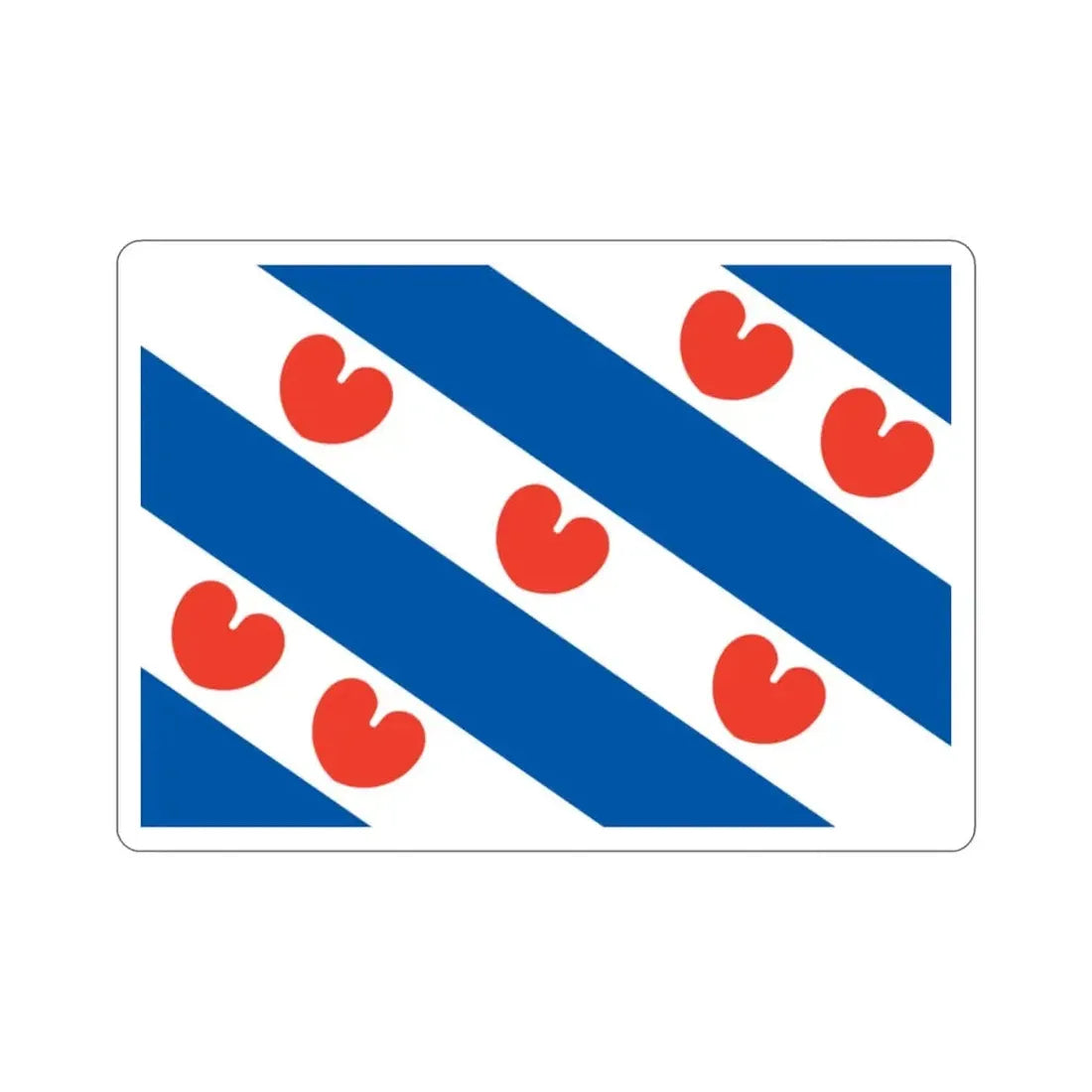 Flag of Friesland Netherlands STICKER Vinyl Die-Cut Decal - The Sticker Space